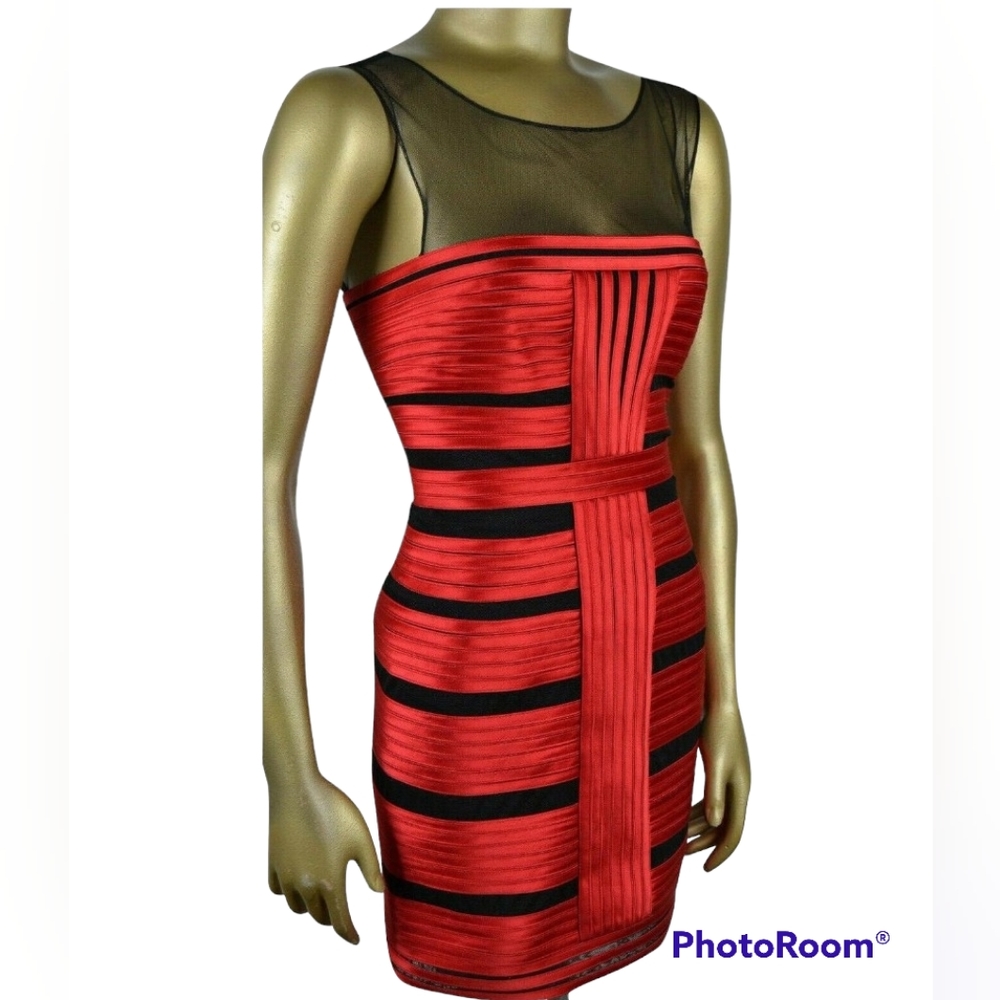 BCBGMAXAZRIA Brenda Satin Bodycon Cocktail Dress 0P